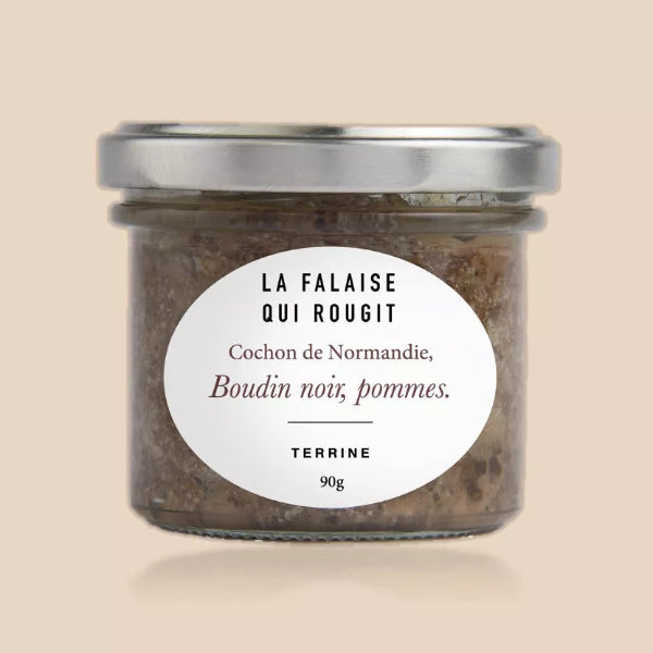 Terrine de cochon de Normandie, boudin noir, pommes - La Falaise qui Rougit