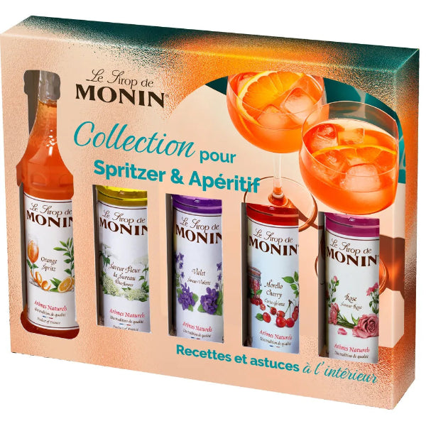🍸 Coffret Spritz & Apéritif MONIN – 5 Saveurs Florales & Fruitées ✨