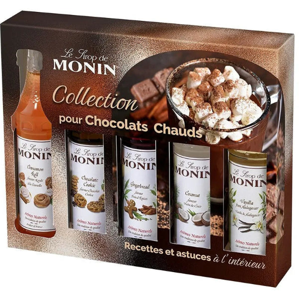 🎁 Coffret Chocolat Chaud MONIN – 5 Saveurs Gourmandes & Réconfortantes ✨