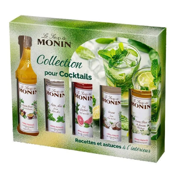 🍹 Coffret Cocktail MONIN – 5 Saveurs Indispensables pour Cocktails Créatifs ✨