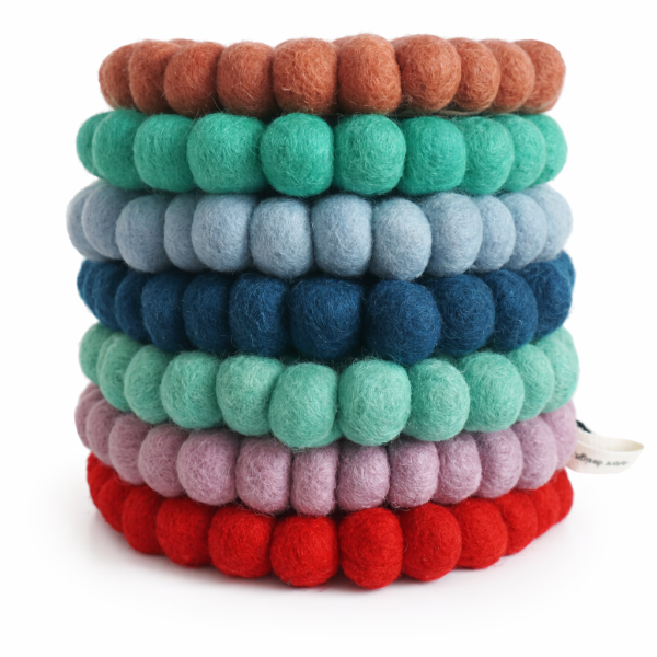 Dessous de plat en laine uni – Coloris modernes