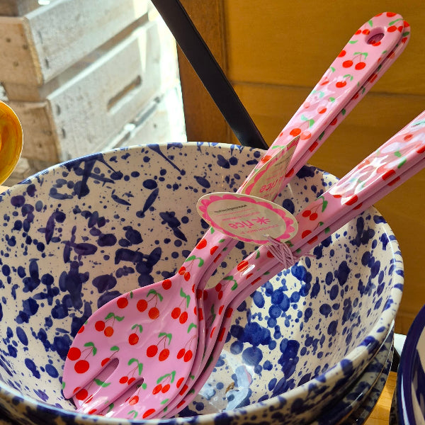 🍒 Couverts à Salade en Mélamine RICE Rose 🌸 | Cherry Love