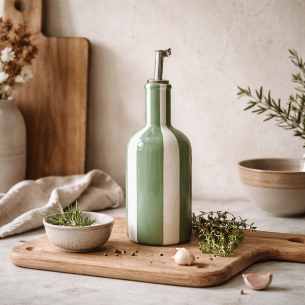 Huilier à Rayures – Bouteille à Huile Déco (6 Coloris)