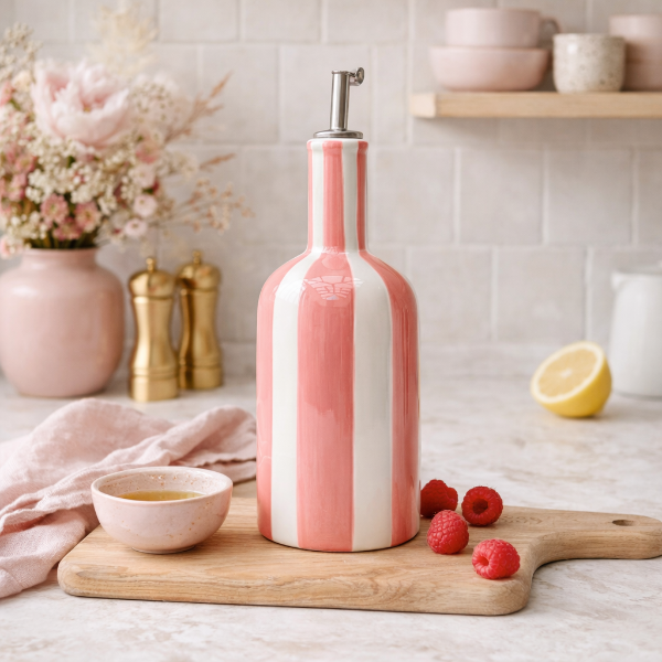 Huilier à Rayures – Bouteille à Huile Déco (6 Coloris)