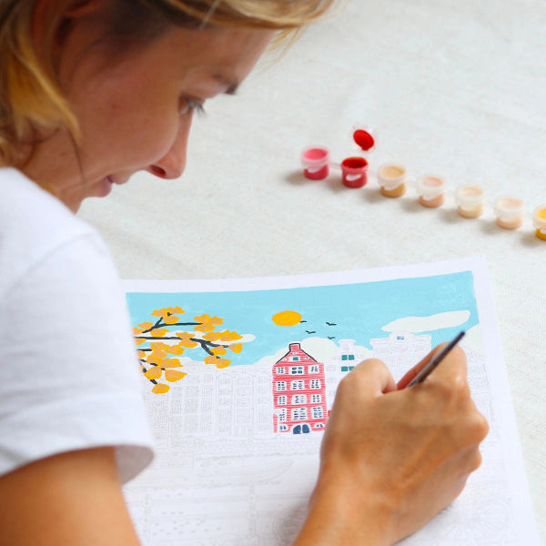 Coffret peinture au numéro – Amsterdam par Nidhi Kachhadiya