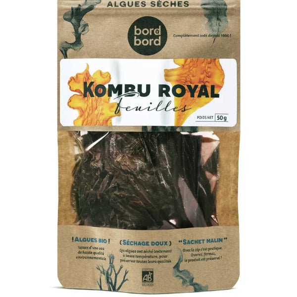 Kombu Royal en Feuilles – Bord à Bord – Algue de Bretagne – 50 g