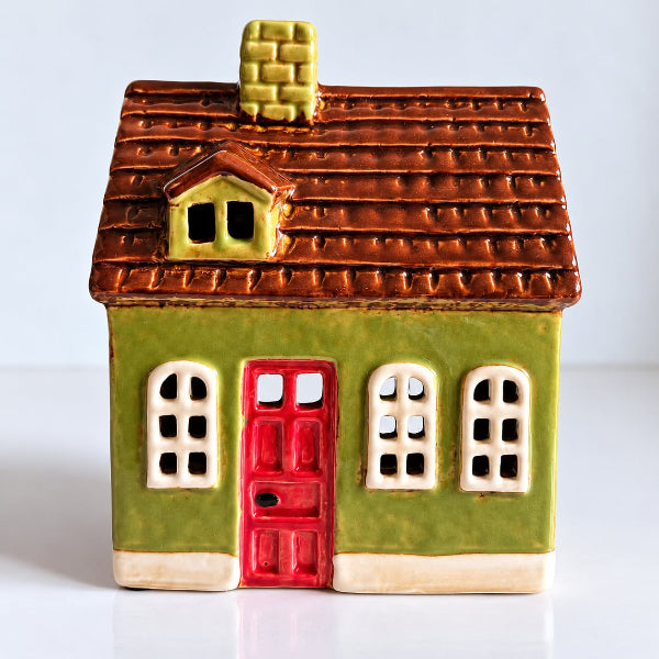 Maison photophore My Home Town – Lucarne & porte rouge – Ib Laursen
