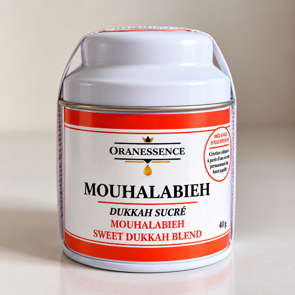 Mouhalabieh – Dukkah sucré aux fruits secs & fleur d’oranger – 45 g