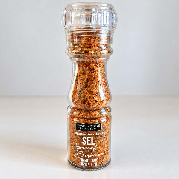 🌶️ Moulin sel spécial barbecue rechargeable Savor & Sens 145 g