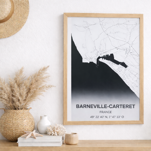 Affiche A3 – Plan de Barneville-Carteret
