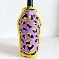 Poche de froid pour bouteille léopard – Jaune & Violet