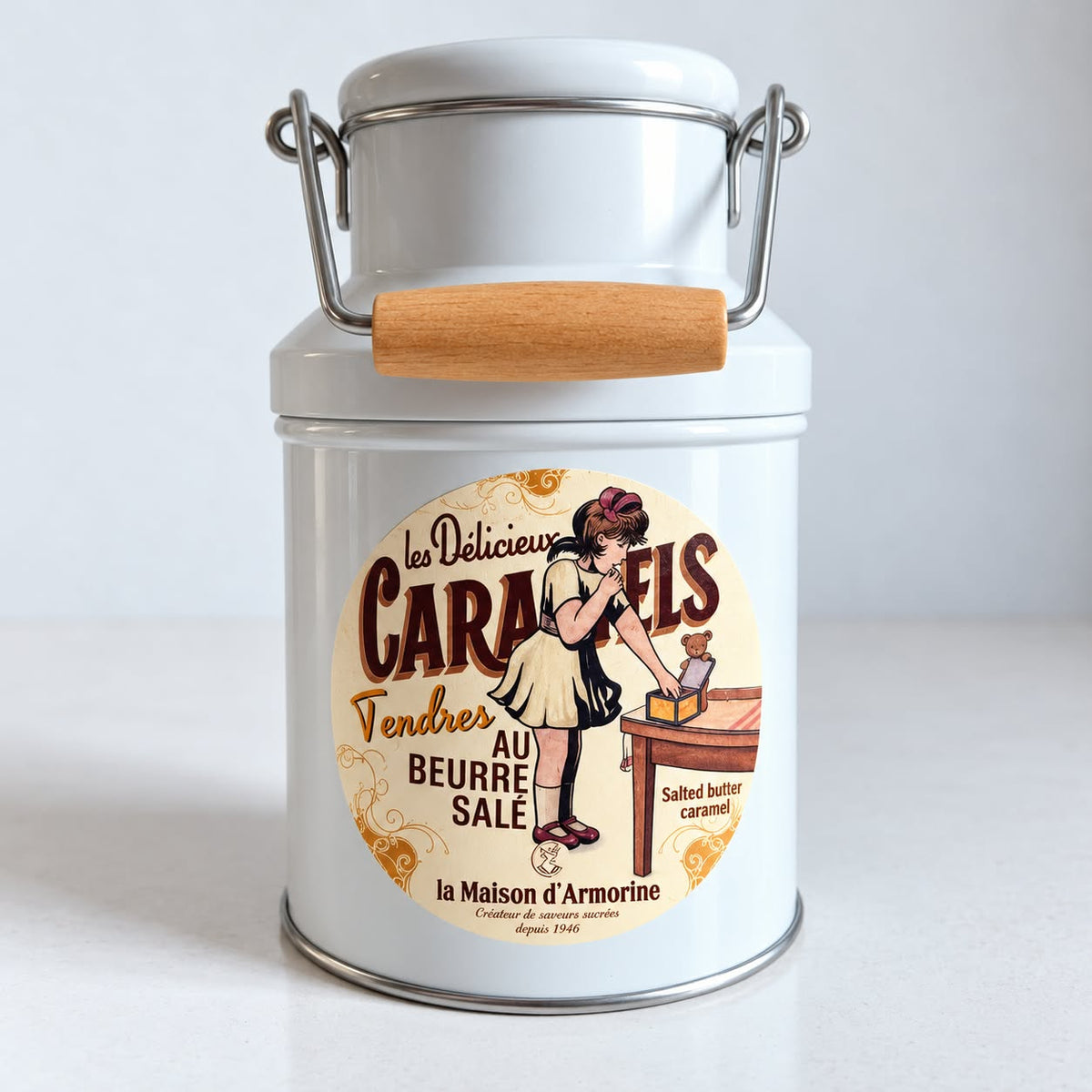 Salidou – Caramel Tendre au Beurre Salé en Pot à Lait – La Maison d’Armorine – 200 g