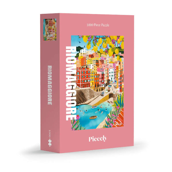 🧩 Puzzle Riomaggiore 1000 pièces – Illustré par Nolwenn Denis 🌊✨