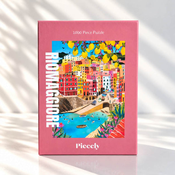 🧩 Puzzle Riomaggiore 1000 pièces – Illustré par Nolwenn Denis 🌊✨