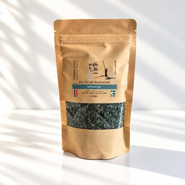 Sel fin de Guérande à la spiruline – Recharge 200 g