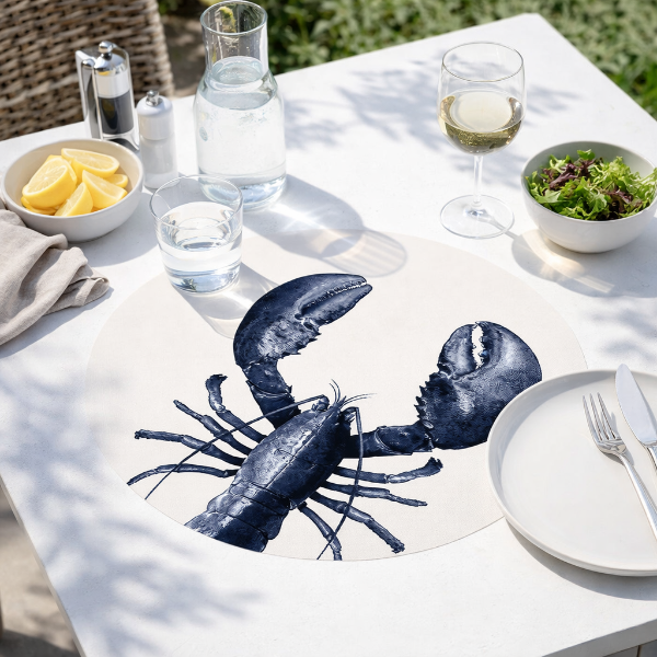Set de table en vinyle Homard bleu ou corail