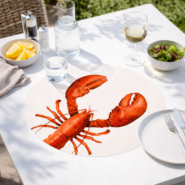 Set de table en vinyle Homard bleu ou corail