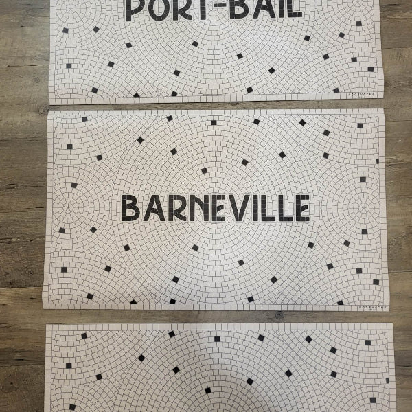 🌊 Tapis vinyle personnalisé – Esprit bord de mer du Cotentin