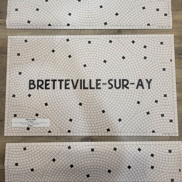 🌊 Tapis vinyle personnalisé – Esprit bord de mer du Cotentin