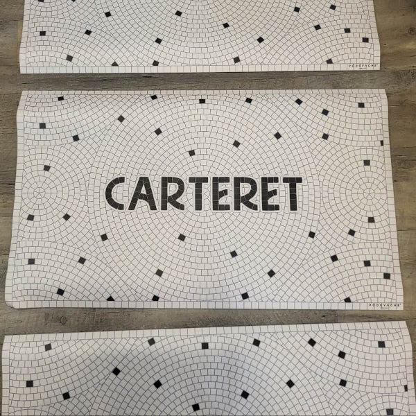 🌊 Tapis vinyle personnalisé – Esprit bord de mer du Cotentin