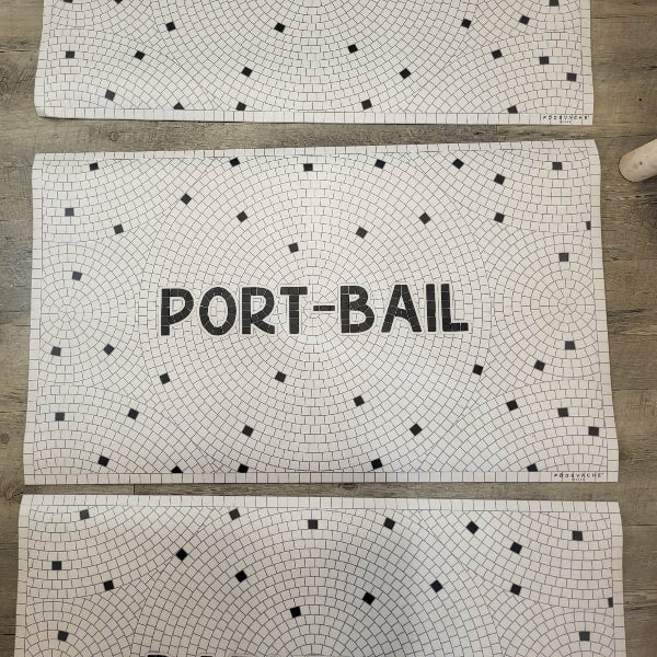🌊 Tapis vinyle personnalisé – Esprit bord de mer du Cotentin