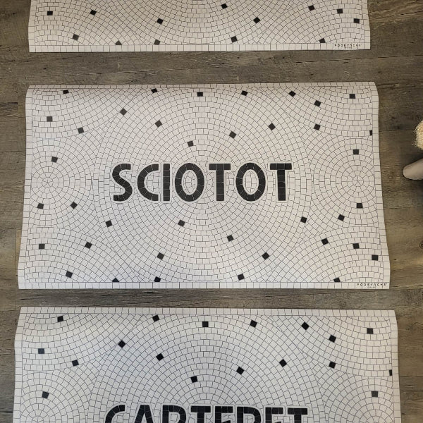 🌊 Tapis vinyle personnalisé – Esprit bord de mer du Cotentin