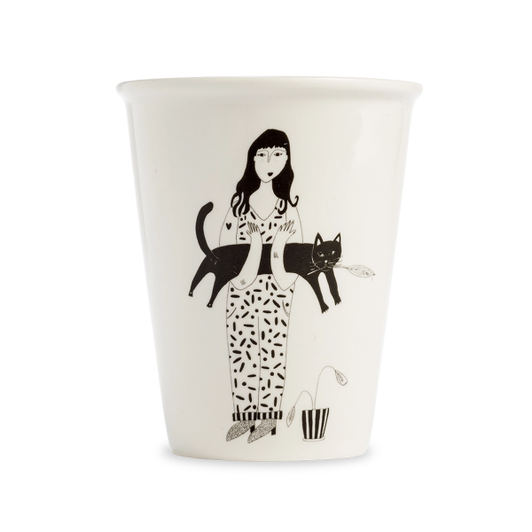 Tasse “Chat noir” – Illustration Helen B