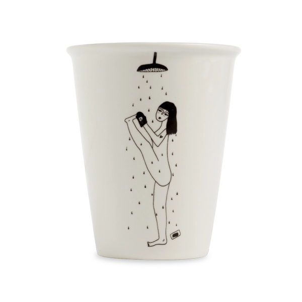 Tasse “Yoga sous la douche” – Illustration Helen B