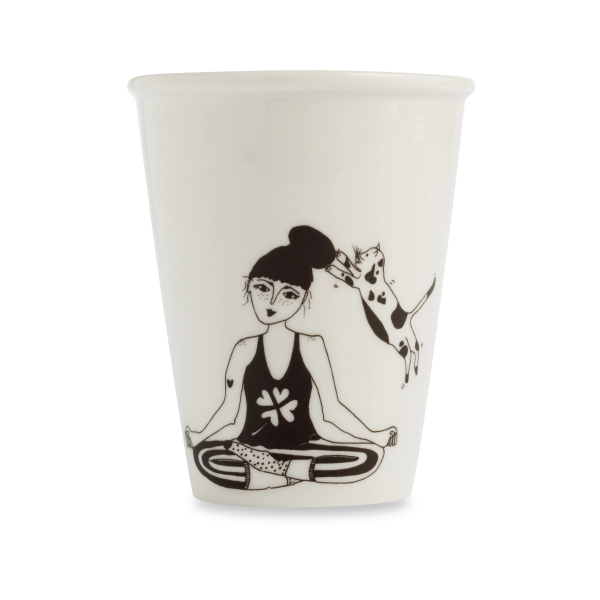 Tasse “Zen avec chat” – Illustration Helen B
