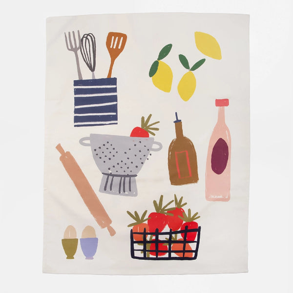 Lot de 2 torchons de cuisine à motifs cœurs Caroline Gardner