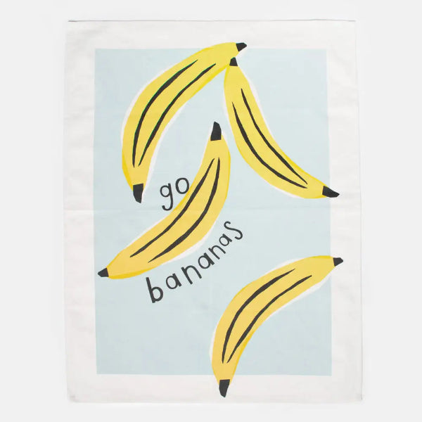 Lot de 2 torchons de cuisine à motifs banane/cœurs Caroline Gardner