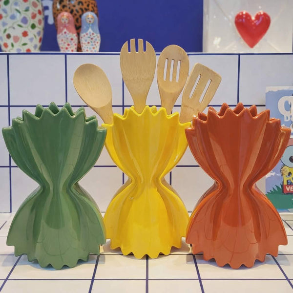 Vase Farfalle en céramique Fluid Market – Vase design jaune, vert ou rouge