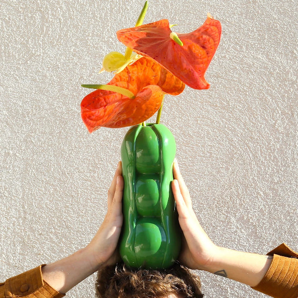 Vase Petit Pois en Céramique 🫛 – Design Original & Fun | Déco Tendance Fluid Market
