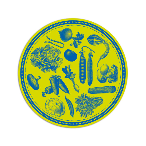 Set de table Veggie ultra coloré – Design pop Emily Evans / 6 coloris