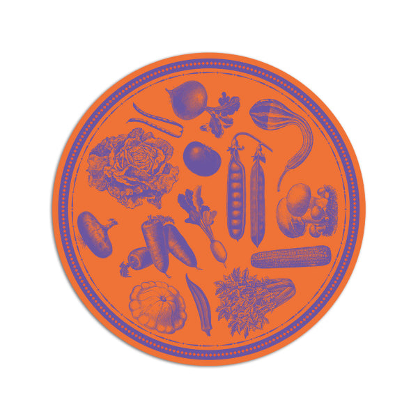 Set de table Veggie ultra coloré – Design pop Emily Evans / 6 coloris