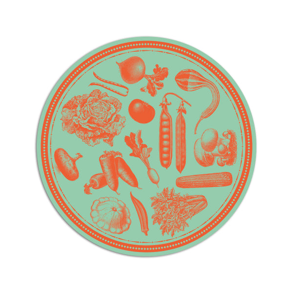 Set de table Veggie ultra coloré – Design pop Emily Evans / 6 coloris