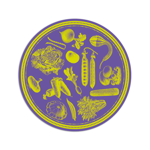 Set de table Veggie ultra coloré – Design pop Emily Evans / 6 coloris