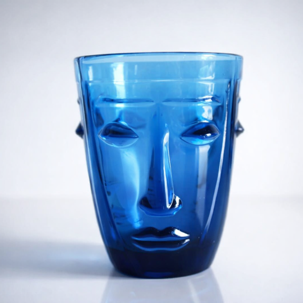 Verre Visage Design – Verre Décoratif Original pour la Table