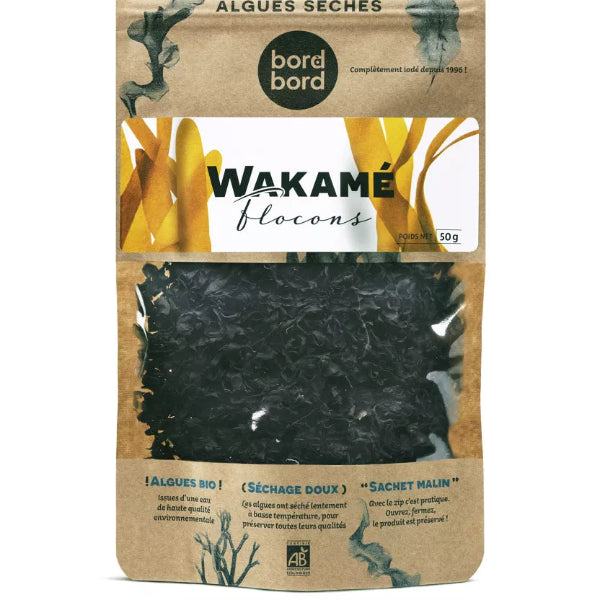Wakame en Flocons – Bord à Bord – Algue Bio – 50 g